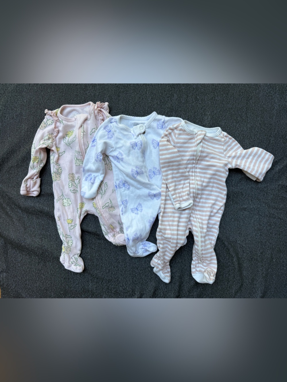 Newborn Cloud Island and Carters Footie Pajamas Lot